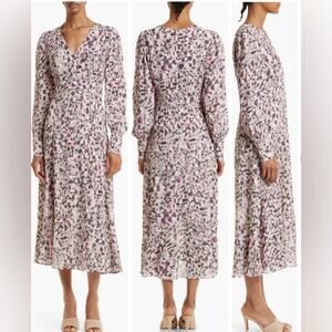 Ted Baker London Luceeya Long Sleeve Midi Dress Dusty Pink Size Ted 3